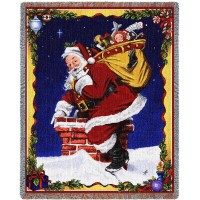 Christmas Down I Go - Joseph Holodook - Cotton Woven Blanket Throw -  (72x54)