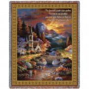 Early Service - No Farewell Words Were Spoken No Time To Say Goodbye - Sympathy - James Lee - Cotton Woven Blanket Throw -  (72x54)