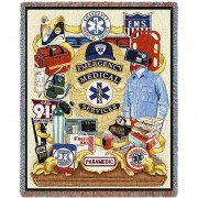 EMS - First Responders - Cotton Woven Blanket Throw -  (72x54)