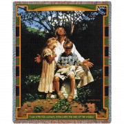 Even In Darkness - I Am With You Always Even Unto The End Of The World - Mathew 28:20 - Stephen Sawyer - Cotton Woven Blanket Throw -  (72x54)