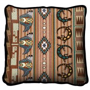 Fetishes Textured Hand Finished Elegant Woven Throw Pillow Cover 100% Cotton  Size 17x17