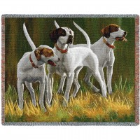 First Light Hounds Pointers - Bob Christie - Cotton Woven Blanket Throw -  (72x54)
