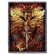 Flameblade - Ruth Thompson - Cotton Woven Blanket Throw -  (72x54)