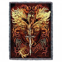Flameblade - Ruth Thompson - Cotton Woven Blanket Throw -  (72x54)