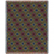 Flower Power - Cotton Woven Blanket Throw -  (72x54)