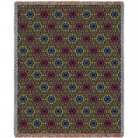 Flower Power - Cotton Woven Blanket Throw -  (72x54)