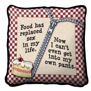 Food Textured Hand Finished Elegant Woven Throw Pillow Cover 100% Cotton  Size 17x17