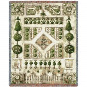 Garden Gate Liz Jardine - Cotton Woven Blanket Throw -  (72x54)