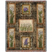 Garden Maze - Cotton Woven Blanket Throw -  (72x54)