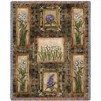 Garden Maze - Cotton Woven Blanket Throw -  (72x54)