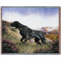 German Shorthaired Pointer - Robert May - Cotton Woven Blanket Throw -  (72x54)