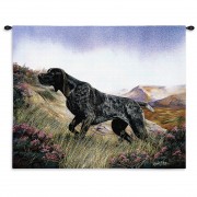 German Shorthaired Pointer by Robert May - Woven Tapestry Wall Art Hanging - Dog on Majestic Hillside Oil Painting - 100% Cotton Size 34x26
