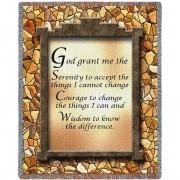 Serenity Prayer - God Grant Me The Serenity To Accept The Things I Cannot Change - Cotton Woven Blanket Throw -  (72x54)