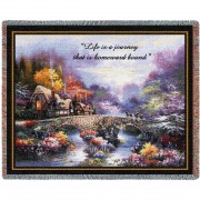 Going Home - Life Is A Journey That Is Homeward Bound - Sympathy - James Lee - Cotton Woven Blanket Throw -  (72x54)