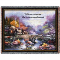 Going Home - Life Is A Journey That Is Homeward Bound - Sympathy - James Lee - Cotton Woven Blanket Throw -  (72x54)