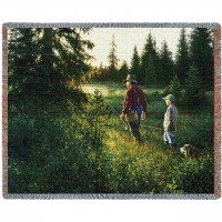 Good Times Fishing - Robert Duncan - Cotton Woven Blanket Throw -  (72x54)
