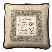 Grandmother Gifts Textured Hand Finished Elegant Woven Throw Pillow Cover 100% Cotton  Size 17x17