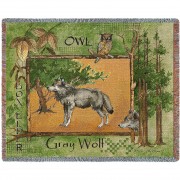 Gray Wolf Lodge Blanket