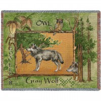 Gray Wolf Lodge Blanket
