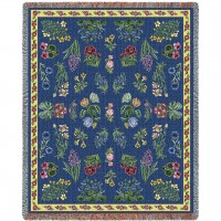 Greyson's Floral - Cotton Woven Blanket Throw -  (72x54)