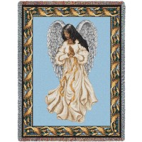Guardian Angel 2 - Cotton Woven Blanket Throw -  (72x54)
