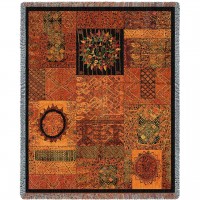 Guatemala Tapestry - Cotton Woven Blanket Throw -  (72x54)