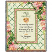 Happy Anniversary - Audrey Jean Roberts - Cotton Woven Blanket Throw -  (72x54)
