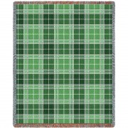Plaid - Heather Tartan - Cotton Woven Blanket Throw -  (72x54)