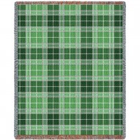 Plaid - Heather Tartan - Cotton Woven Blanket Throw -  (72x54)