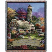 Heavens Light - By wisdom a house is built and by understanding it is established - Proverbs 24:3-4 - Cotton Woven Blanket Throw -  (72x54)