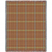 Herringbone - Terra - Cotton Woven Blanket Throw -  (72x54)