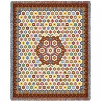 Quilt - Honeycomb - Cotton Woven Blanket Throw -  (72x54)