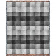 Houndstooth - Grey - Cotton Woven Blanket Throw -  (72x54)