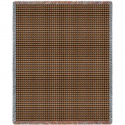 Houndstooth - Terra - Cotton Woven Blanket Throw -  (72x54)