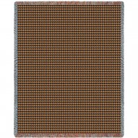 Houndstooth - Terra - Cotton Woven Blanket Throw -  (72x54)