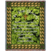 Irish Blessing - May the Road Rise Up to Meet You - Sympathy - Cotton Woven Blanket Throw -  (72x54)