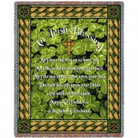 Irish Blessing - May the Road Rise Up to Meet You - Sympathy - Cotton Woven Blanket Throw -  (72x54)