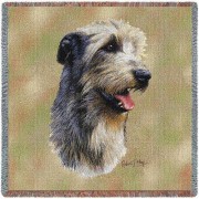 Irish Wolfhound - Robert May - Lap Square Cotton Woven Blanket Throw -  (54x54)