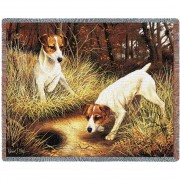 Jack Russell Terrier - Robert May - Cotton Woven Blanket Throw -  (72x54)