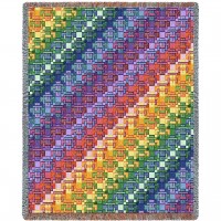 Kaleidoscope - Cotton Woven Blanket Throw -  (72x54)