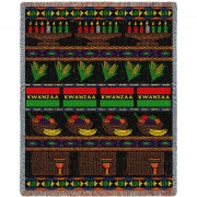 Kwanzaa - Cotton Woven Blanket Throw -  (72x54)