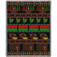Kwanzaa - Cotton Woven Blanket Throw -  (72x54)