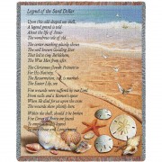Legend of the Sand Dollar - Poem - Cotton Woven Blanket Throw -  (72x54)