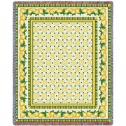 Lemon Zest - Acorn Studio - Cotton Woven Blanket Throw -  (72x54)