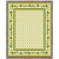 Lemon Zest - Acorn Studio - Cotton Woven Blanket Throw -  (72x54)