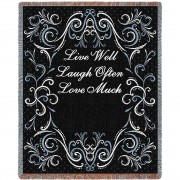 Life Scroll Licorice Blanket