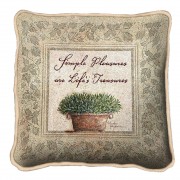 Life's Treasures Textured Hand Finished Elegant Woven Throw Pillow Cover 100% Cotton  Size 17x17