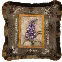 Lilac Textured Hand Finished Elegant Woven Throw Pillow Cover 100% Cotton  Size 17x17