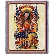 Long May She Wave - Charles Wysocki - Cotton Woven Blanket Throw -  (72x54)