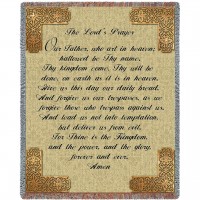 The Lord's Prayer - Cotton Woven Blanket Throw -  (72x54)